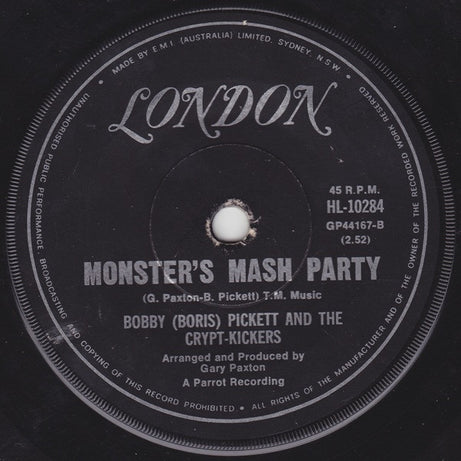 Bobby (Boris) Pickett And The Crypt-Kickers : Monster Mash (7", Single, RE)