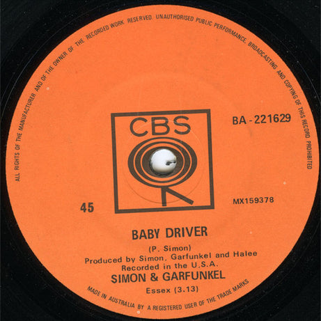 Simon & Garfunkel : The Boxer (7", Single)