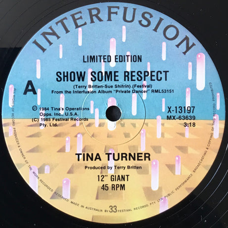 Tina Turner : Show Some Respect (12")