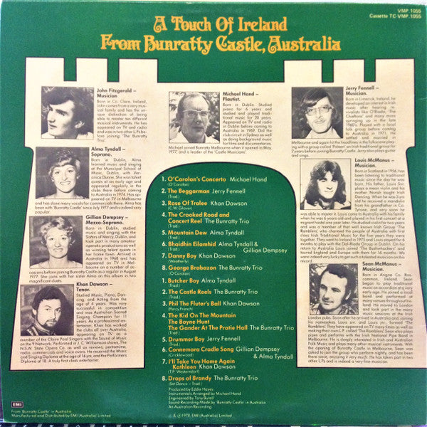 Various : A Touch Of Ireland From Bunratty Castle, Australia (LP, Album)