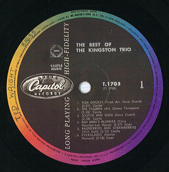 Kingston Trio : The Best Of The Kingston Trio (LP, Comp)