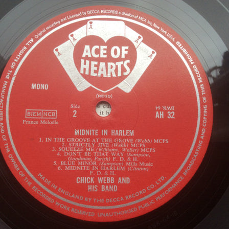 Chick Webb : Midnite in Harlem (LP, Comp, Mono, RE)