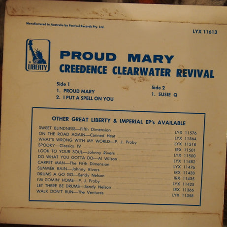 Creedence Clearwater Revival : Proud Mary (7", EP)
