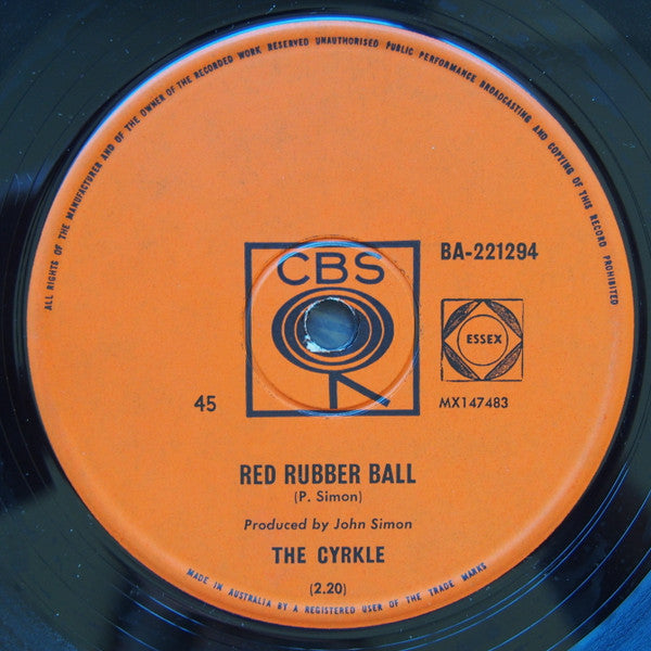 The Cyrkle : Red Rubber Ball  (7", Single)