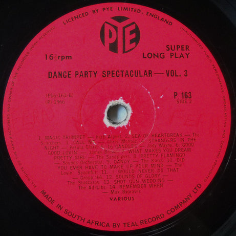 Various : Dance Party Spectacular - Vol. 3 (LP, Comp)