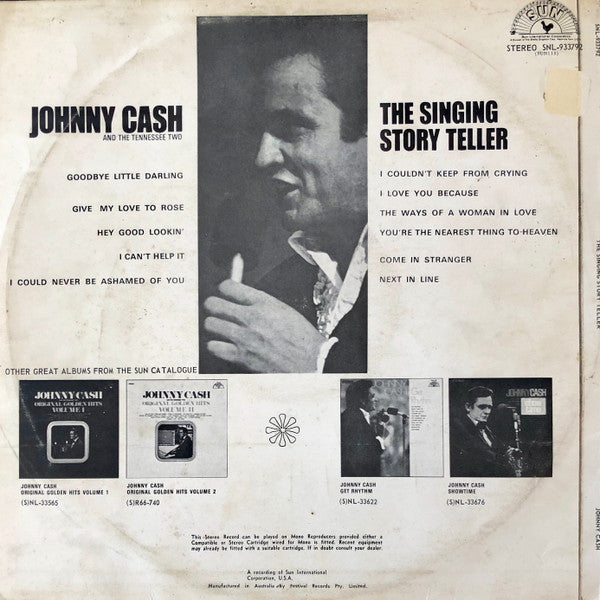 Johnny Cash And The Tennessee Two* : The Singing Story Teller (LP, Comp)