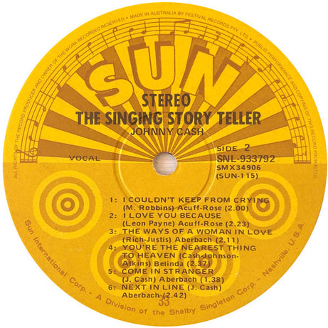 Johnny Cash And The Tennessee Two* : The Singing Story Teller (LP, Comp)