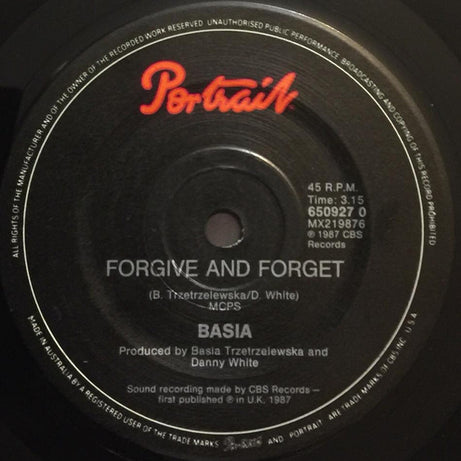 Basia : New Day For You (7", Single)