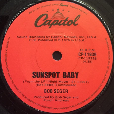 Bob Seger And The Silver Bullet Band : Old Time Rock & Roll (7", Single, Fir)