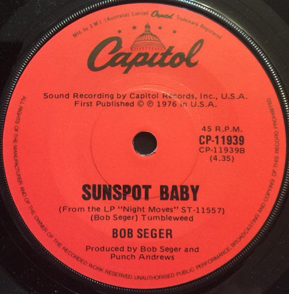 Bob Seger And The Silver Bullet Band : Old Time Rock & Roll (7", Single, Fir)