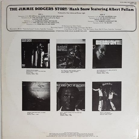 Hank Snow : The Jimmie Rodgers Story (LP)
