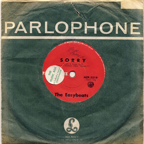 The Easybeats : Sorry / Funny Feelin' (7", Single, Mono)