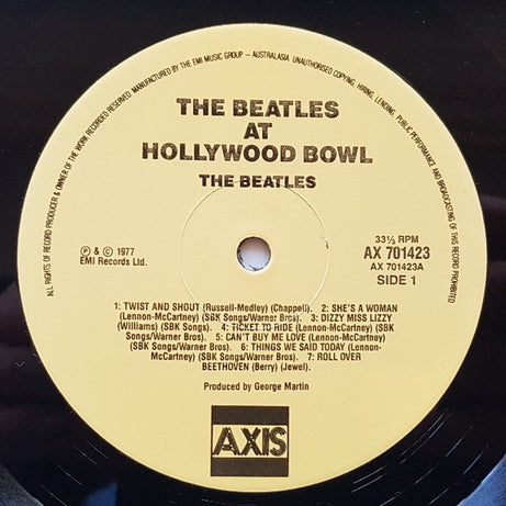 The Beatles : The Beatles At The Hollywood Bowl (LP, Album, RE)