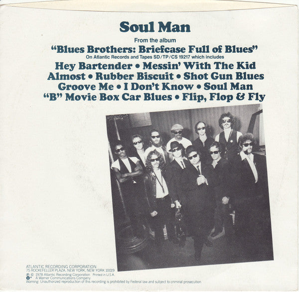 The Blues Brothers : Soul Man (7", Single, Spe)
