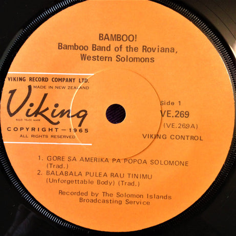 Bamboo Band Of Roviana : Bamboo! (7", EP)