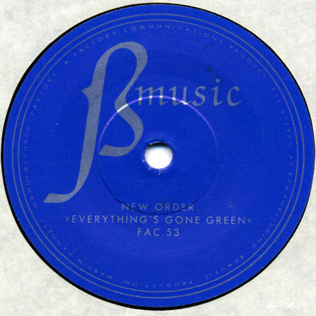 New Order : Procession / Everything's Gone Green (7", Single, Bla)