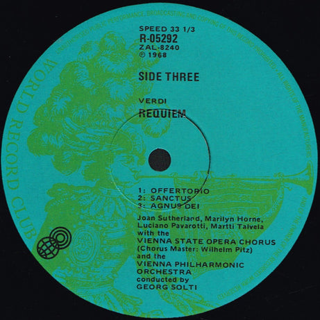 Giuseppe Verdi / Joan Sutherland •  Marilyn Horne •  Luciano Pavarotti •  Martti Talvela / Wiener Staatsopernchor •  Wiener Philharmoniker • Conducted By Georg Solti : Requiem (2xLP, Album, Club + Box)