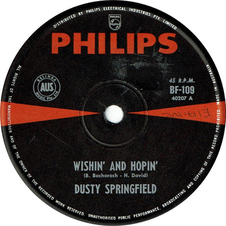 Dusty Springfield : Wishin' And Hopin' (7", Single)