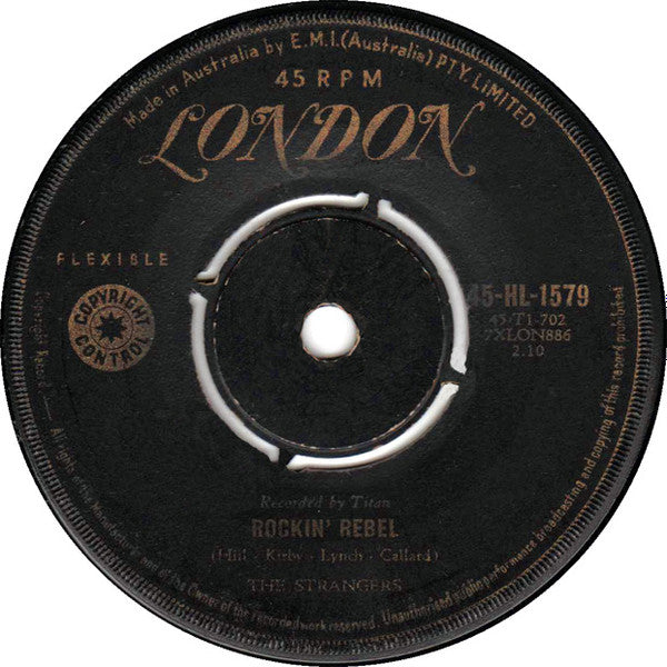 The Strangers (4) : The Caterpillar Crawl/Rockin Rebel (7", Single)