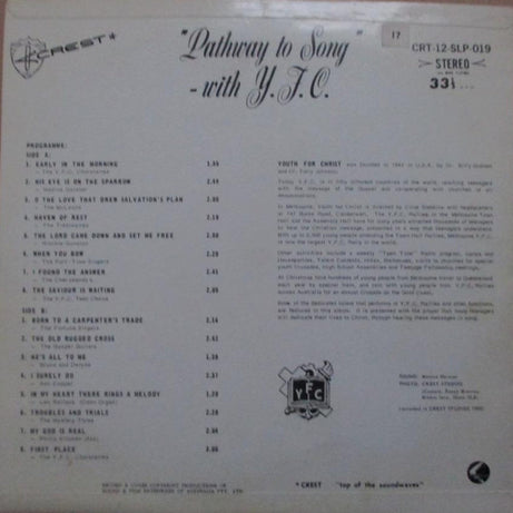 Youth For Christ (3) : Pathway To Song (LP, Album)
