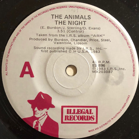 The Animals : The Night (7", Single)