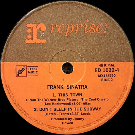 Frank Sinatra : This Is My Song (7", EP, Mono)