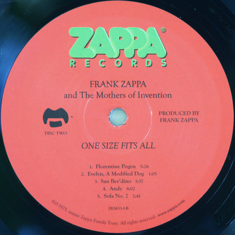 Frank Zappa And The Mothers Of Invention* : One Size Fits All (LP, Album, RE, RM, 180)