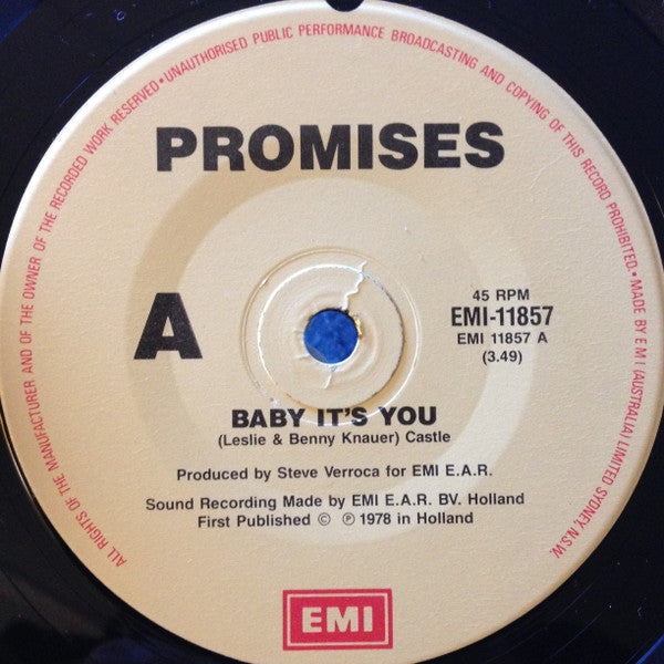 Promises : Baby It's You (7", Single)