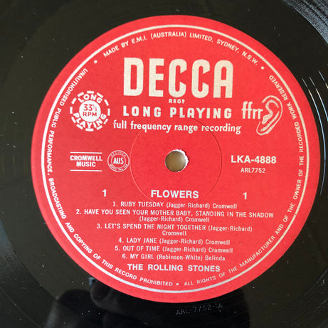 The Rolling Stones : Flowers (LP, Comp, Mono)
