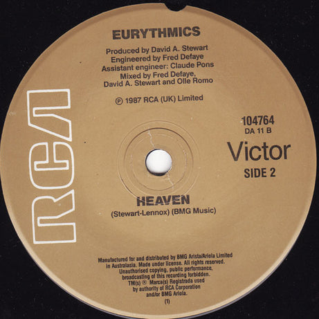Eurythmics : Beethoven (7", Single)
