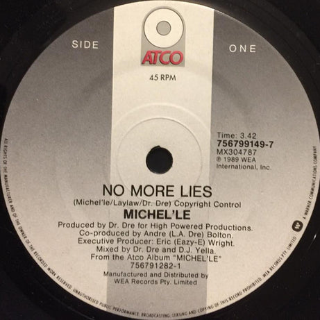 Michel'Le : No More Lies (7", Single)