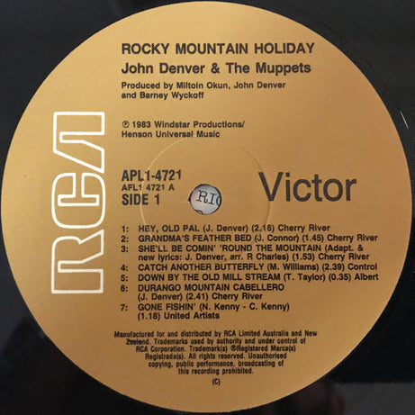 John Denver & The Muppets : Rocky Mountain Holiday (LP, Album)
