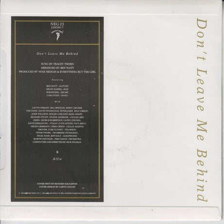 Everything But The Girl : Don't  Leave Me Behind (7", Single)