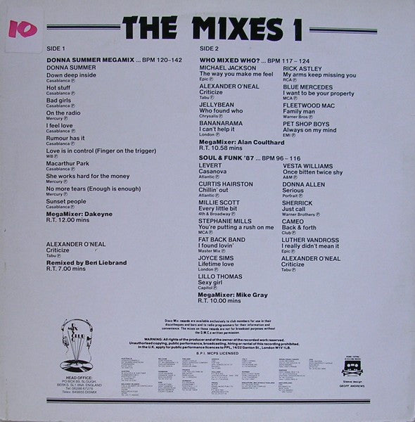 Various : January 88 Mixes 1 (12", Comp, P/Mixed, Promo)