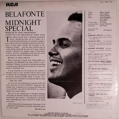 Harry Belafonte : Midnight Special (LP, Album, RE)