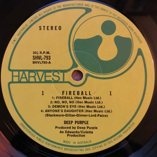 Deep Purple : Fireball (LP, Album, Gat)