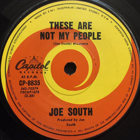 Joe South : Birds Of A Feather / These Are Not My People (7", Single, RE)