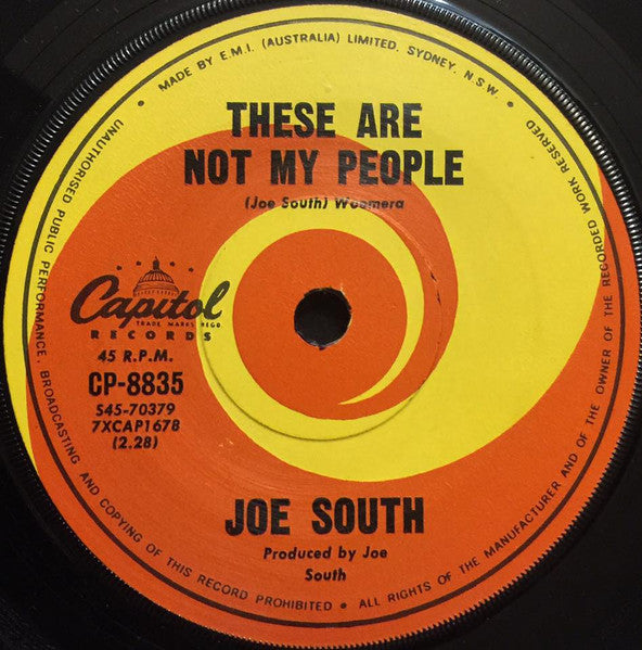 Joe South : Birds Of A Feather / These Are Not My People (7", Single, RE)