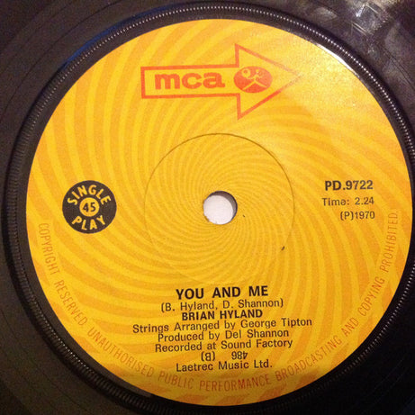 Brian Hyland : Gypsy Woman / You And Me  (7", Single)