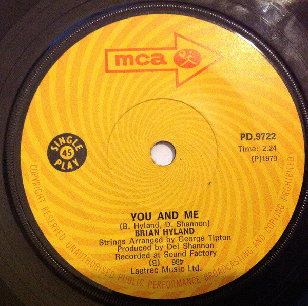 Brian Hyland : Gypsy Woman / You And Me  (7", Single)