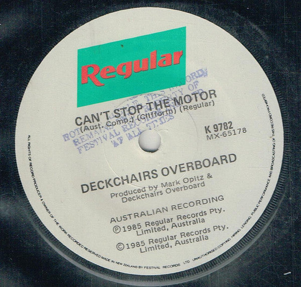 Deckchairs Overboard : Fight For Love (7", Single)