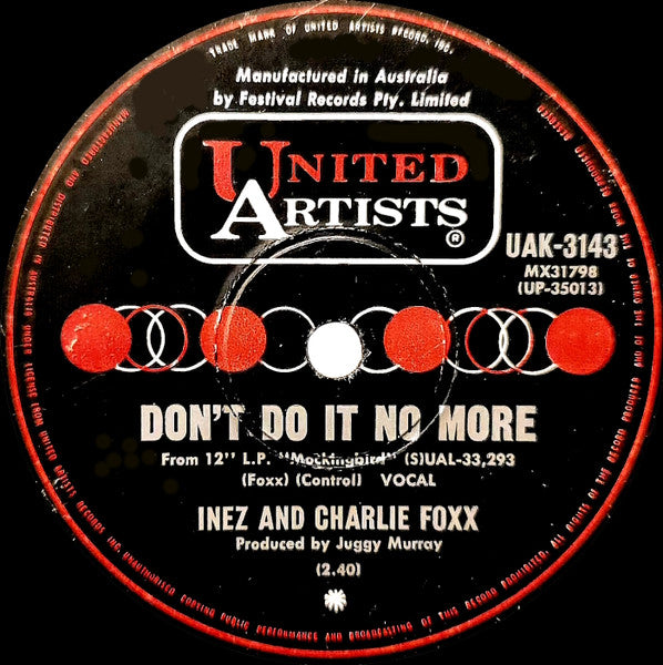 Inez And Charlie Foxx : La De Da I Love You (7", Single)