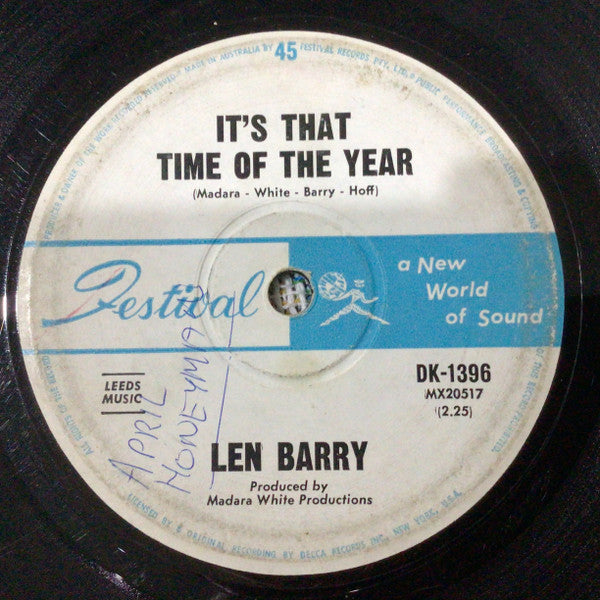 Len Barry : It's That Time Of The Year (7", Single)