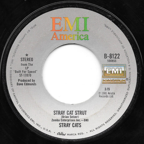Stray Cats : Stray Cat Strut (7", Single, Win)