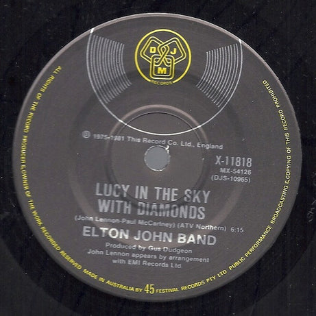 Elton John Band Featuring John Lennon And Muscle Shoals Horns : 28th November 1974... (7", EP)