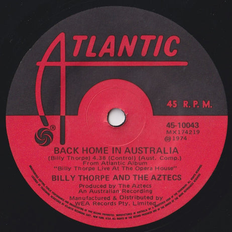 Billy Thorpe And The Aztecs : Cigarettes And Whiskey (7", Single)