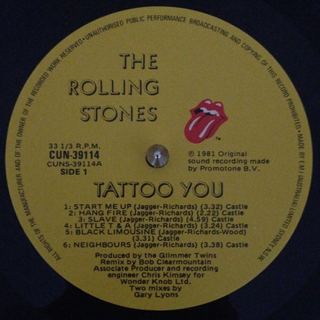 Rolling Stones* : Tattoo You (LP, Album)