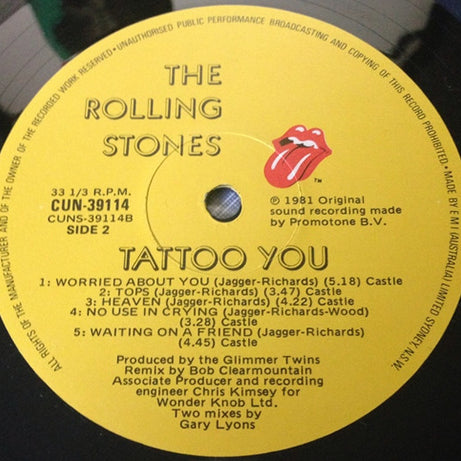 Rolling Stones* : Tattoo You (LP, Album)