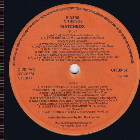 Matchbox (3) : Riders In The Sky (LP, Album)