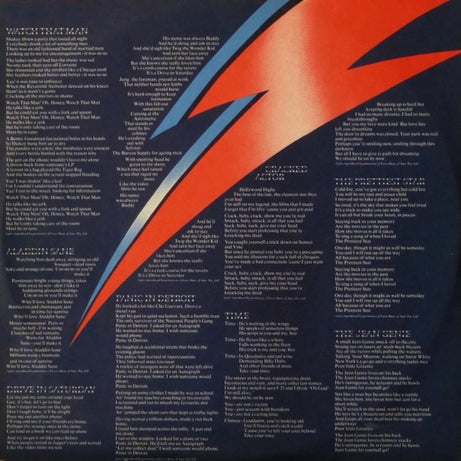 David Bowie : Aladdin Sane (LP, Album, Gat)